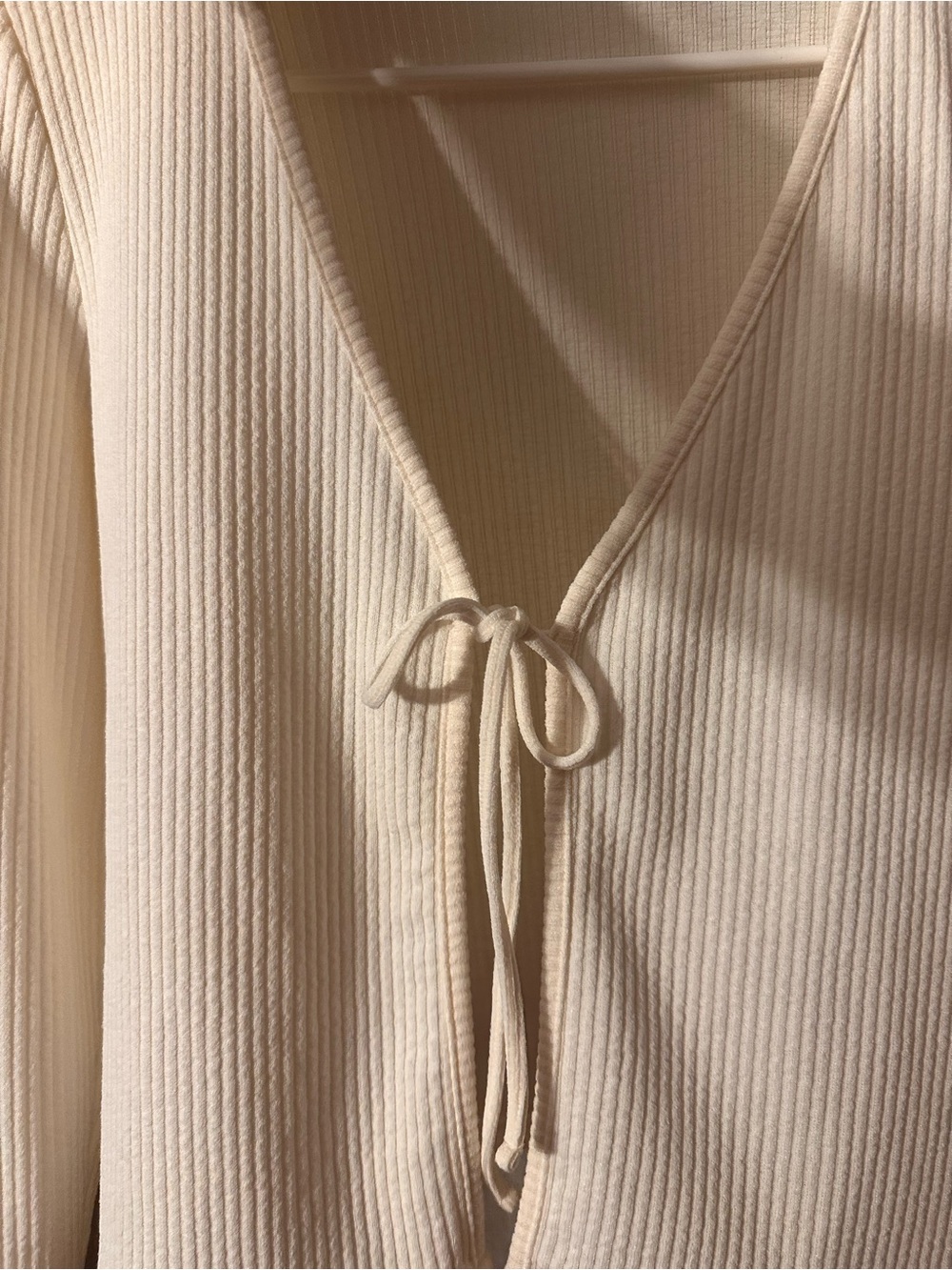Divided Cream Ribbed V-Neck Knit Top - Picture 2 of 5